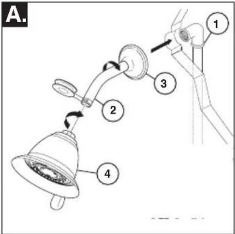 DELTA T13420CDN - Showerhead and Tub Spout Installation - 1