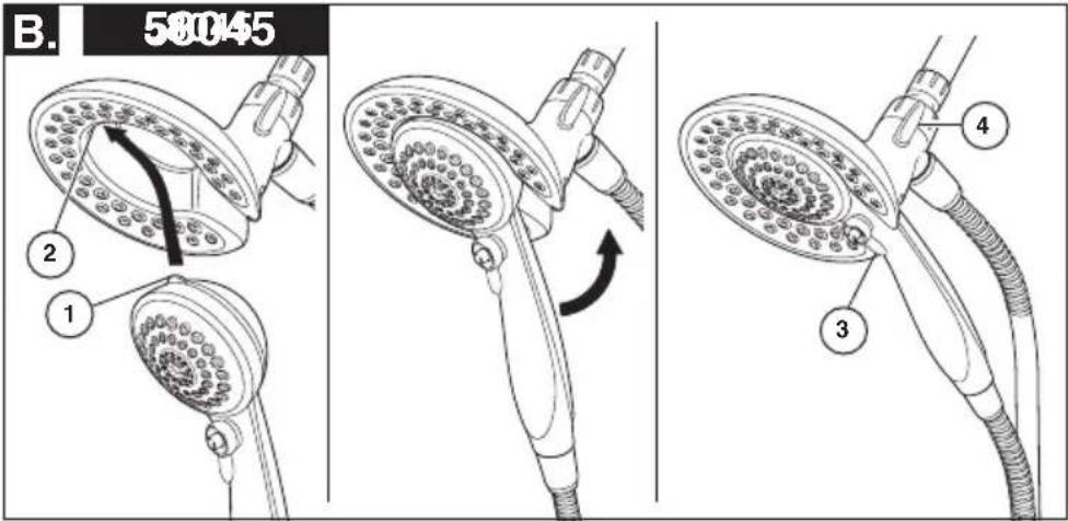 DELTA T13420CDN - INSTALLATION DE LA POMME DE DOUCHE : - 1