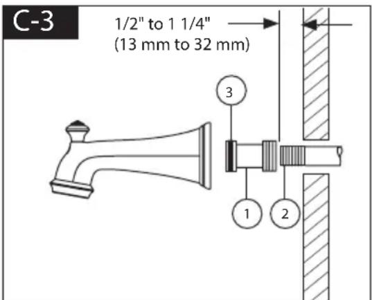 DELTA T14438SS - Showerhead and Tub Spout Installation - 3