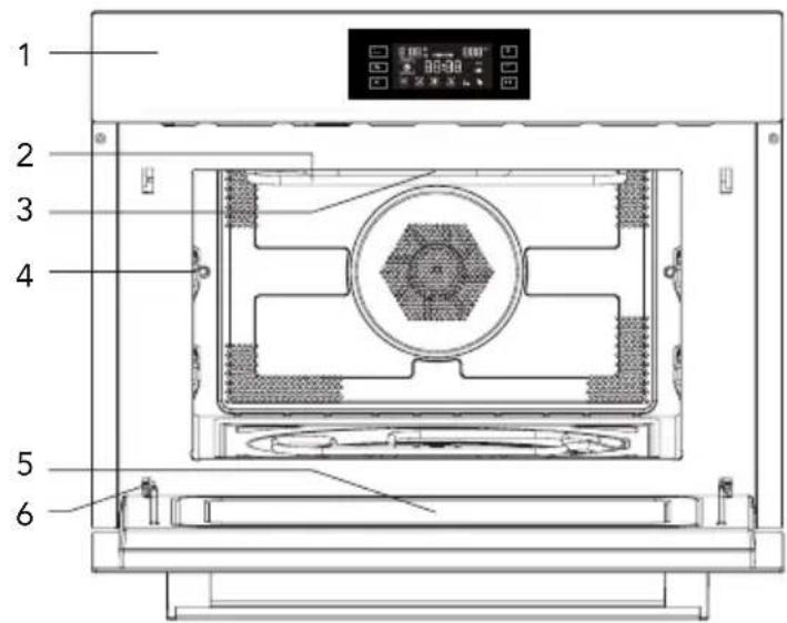 HAIER HWO45NB2H0X1 - Nomi dei componenti del forno e accessori - 1