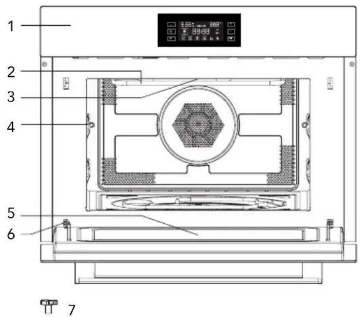 HAIER HWO45NB2H0X1 - Namen van ovenonderdelen en -accessoires - 1