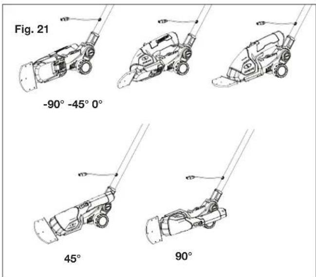 Sun Joe HJ605CC - Cutting Head Angle Adjustment (Optional) - 1