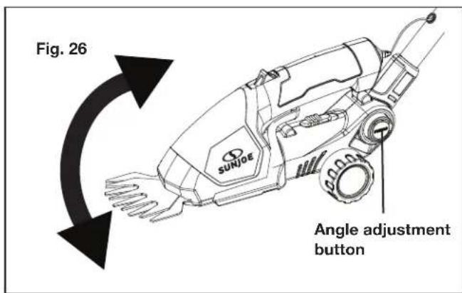 Sun Joe HJ605CC - Cutting Head Angle Adjustment (Optional) - 6