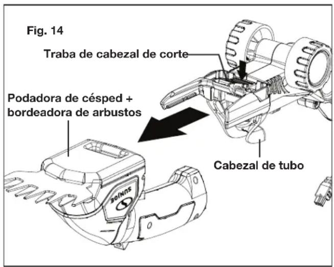 Sun Joe HJ605CC - Conexión del tubo telescópico (optional) - 4