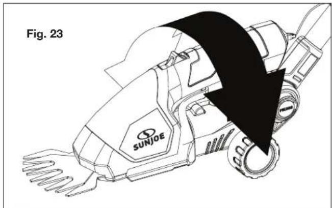 Sun Joe HJ605CC - Cutting Head Angle Adjustment (Optional) - 3