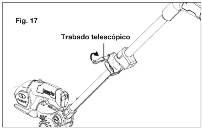 Sun Joe HJ605CC - Ajuste de longitud del tubo (optional) - 1