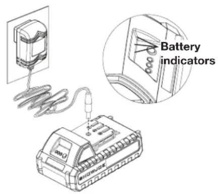 Sun Joe 24VAJCLTW - Charging the Battery - 2