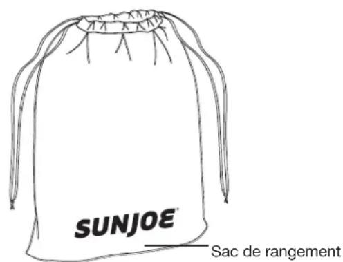 Sun Joe 24VAJCLTW - Rangement du boyau d'air et des raccords - 3