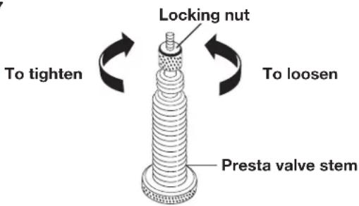 Sun Joe 24VAJCLTW - To use the Presta valve adapter: - 1