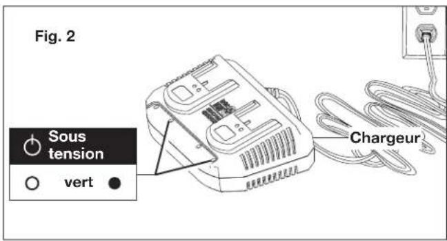 Sun Joe 24VX221LMSP - Comment charger les batteries - 2