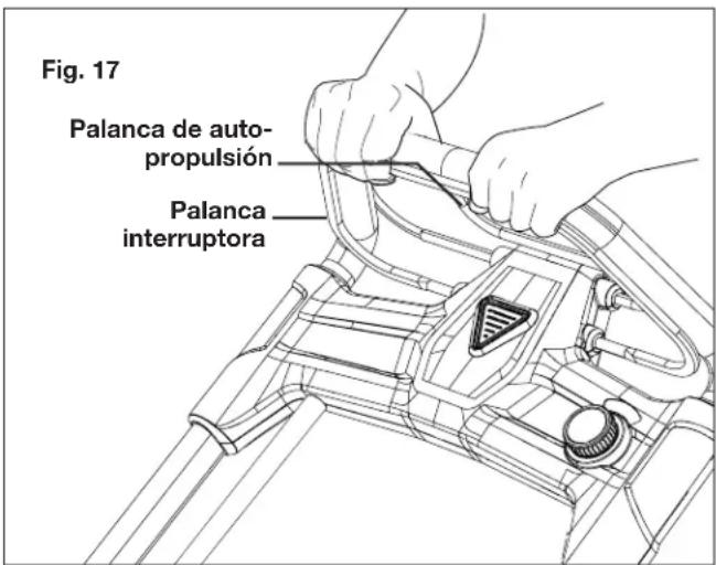 Sun Joe 24VX221LMSP - Uso del sistema de auto-propulsión - 2