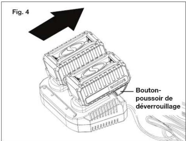 Sun Joe 24VX221LMSP - Comment charger les batteries - 4