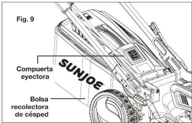 Sun Joe 24VX221LMSP - Instalacion de bolsa recolectora de cesped - 3