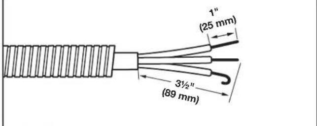 WHIRLPOOL YWED5100HC - Prepare your 3-wire cable for direct connection - 1