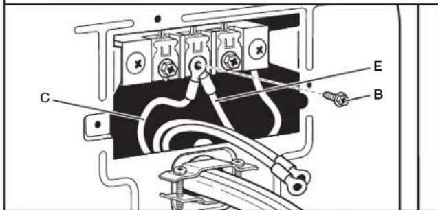 WHIRLPOOL YWED5100HC - Connect neutral bond wire and neutral wire - 1