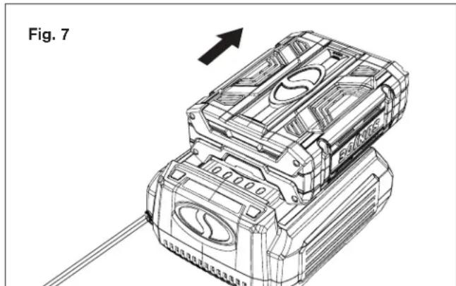 Sun Joe ION100V24HTCT - Carga de la bateria - 6