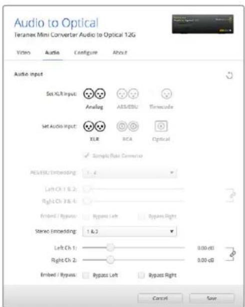 Blackmagic Design Teranex Mini 1 - Audio Input - 1
