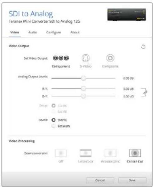 Blackmagic Design Teranex Mini 1 - Menu Audio Output - 1