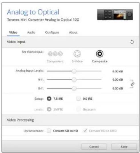 Blackmagic Design Teranex Mini 1 - Menu Video Processing - 1