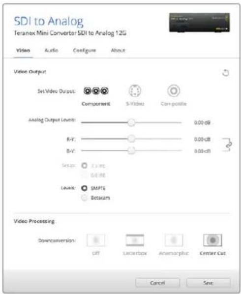 Blackmagic Design Teranex Mini 1 - "Audio Output"-Menu - 1