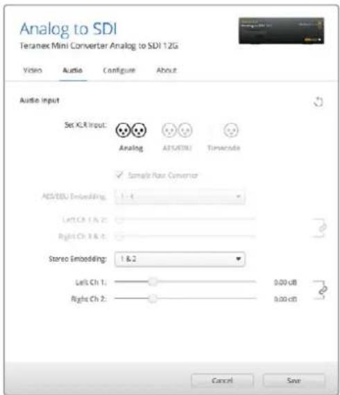 Blackmagic Design Teranex Mini 1 - Video Input (比力入力) x = 1 - 2