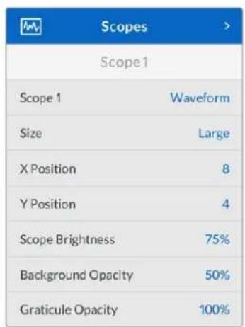 Blackmagic Design Teranex Mini 1 - Scopes Menu - 1