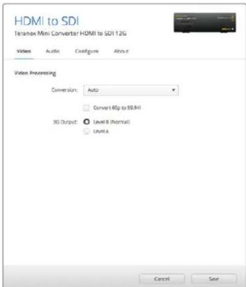 Blackmagic Design Teranex Mini 1 - Audio Input(音频输入)菜单 - 1