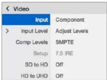 Blackmagic Design Teranex Mini 1 - Opciones disponibles en el panel inteligente - 1