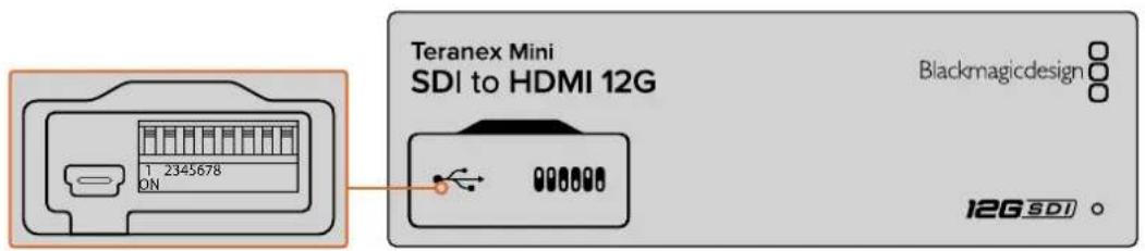 Blackmagic Design Teranex Mini 1 - 使用开关更改设置 - 1