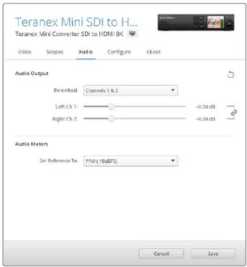 Blackmagic Design Teranex Mini 1 - Configurar las salidas RCA - 1