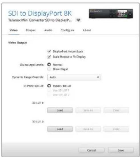 Blackmagic Design Teranex Mini 1 - Il menu impostazioni di Blackmagic Teranex Setup - 1