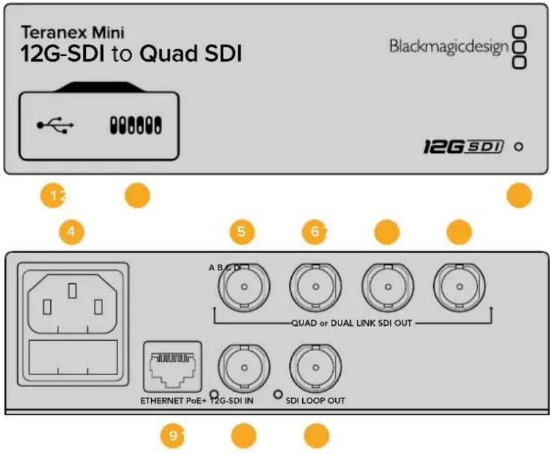 Blackmagic Design Teranex Mini 1 - Teranex Mini - 12G-SDI to Quad SDI - 1