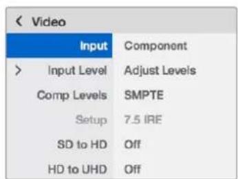 Blackmagic Design Teranex Mini 1 - Il menu impostazioni di Teranex Mini Smart Panel - 1