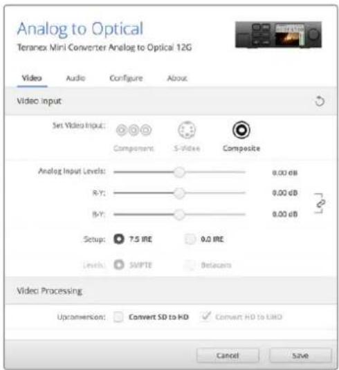 Blackmagic Design Teranex Mini 1 - Video Input (比才入力) x = 1 - 1