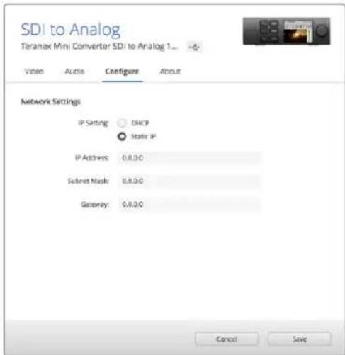 Blackmagic Design Teranex Mini 1 - Configure Tab - 1