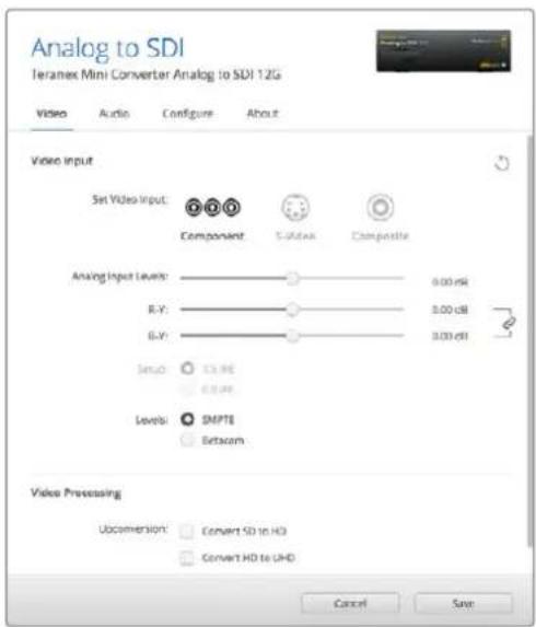 Blackmagic Design Teranex Mini 1 - Video Processing(视频处理)菜单 - 1