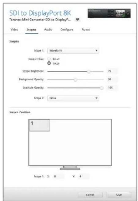 Blackmagic Design Teranex Mini 1 - "Scopes"-Menu - 2
