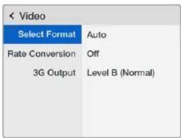 Blackmagic Design Teranex Mini 1 - Il menu impostazioni di Teranex Mini Smart Panel - 1