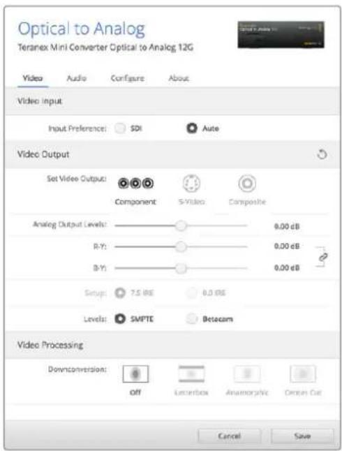 Blackmagic Design Teranex Mini 1 - Video Processing(视频处理)菜单 - 1