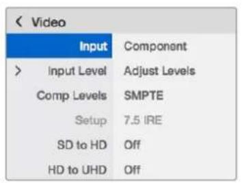 Blackmagic Design Teranex Mini 1 - Il menu impostazioni di Teranex Mini Smart Panel - 1