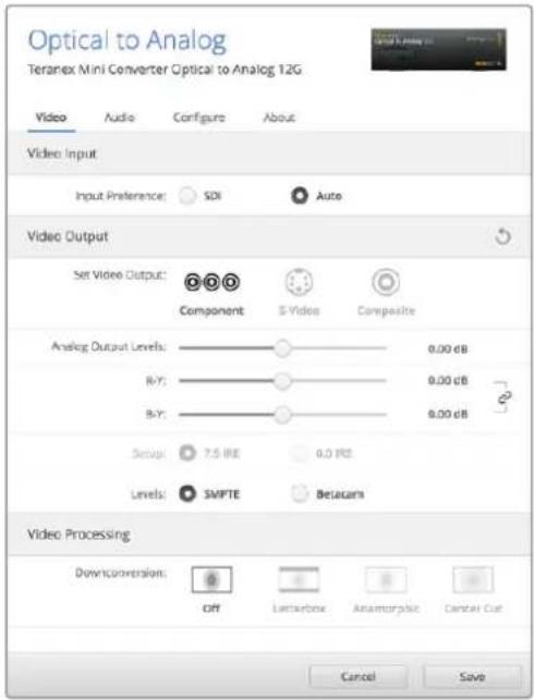 Blackmagic Design Teranex Mini 1 - Menu Video Processing - 1