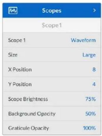 Blackmagic Design Teranex Mini 1 - Scopes(示波器)菜单 - 1