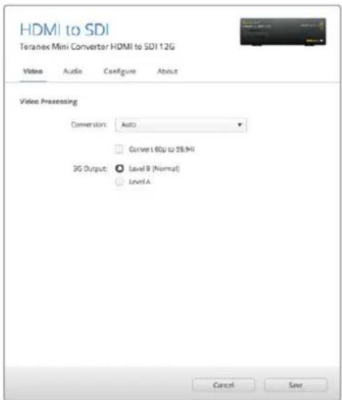 Blackmagic Design Teranex Mini 1 - Set XLR Input / Set Audio Input (XLR入力の設定 / 才一デイ才入力の設定) - 1