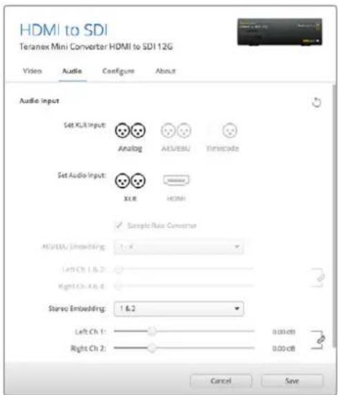 Blackmagic Design Teranex Mini 1 - Set XLR Input/Set Audio input - 2