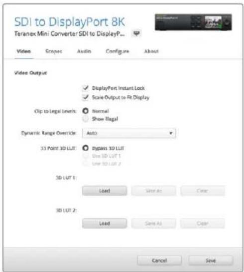 Blackmagic Design Teranex Mini 1 - Paramètres du Blackmagic Teranex Setup - 1