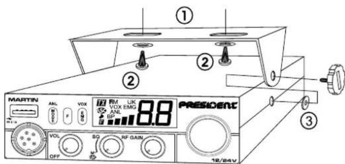 PRESIDENT Martin - 1) WHERE AND HOW TO MOUNT YOUR MOBILE CB RADIO - 1