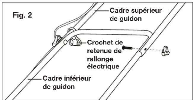 Sun Joe TRJ608E - Raccordement des cadres supérieur et inférieur de guidon - 2