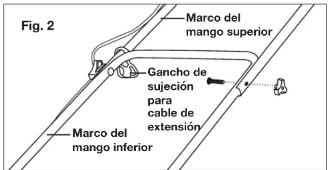 Sun Joe TRJ608E - Conexión de los marcos de mango superior e inferior - 2