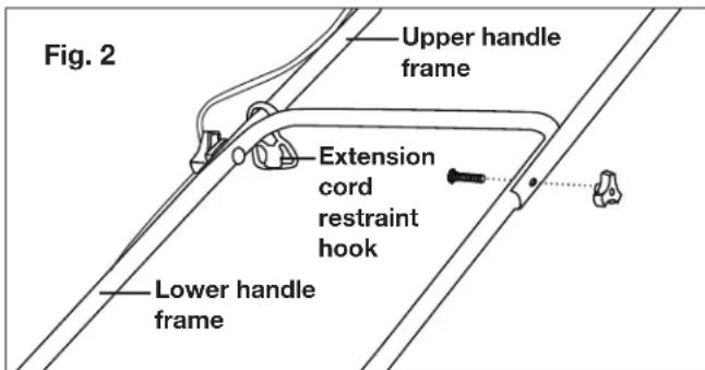 Sun Joe TRJ608E - Connecting the Upper and Lower Handle Frames - 2