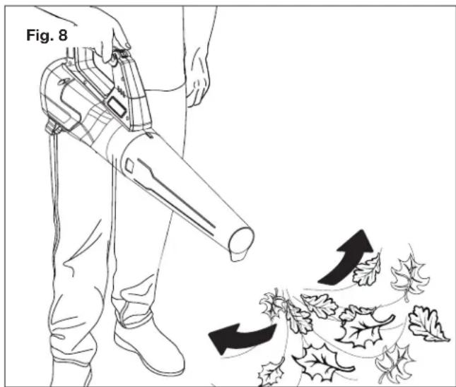 Sun Joe 24VJBLTE - Blowing Operation - 1